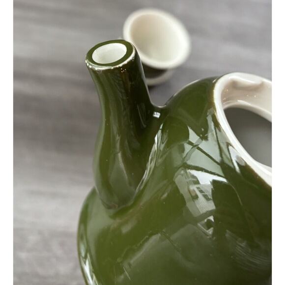 Hall Vintage Washington Individual Coffee Pot Lid Mug Set Forest Green - Picture 6 of 7